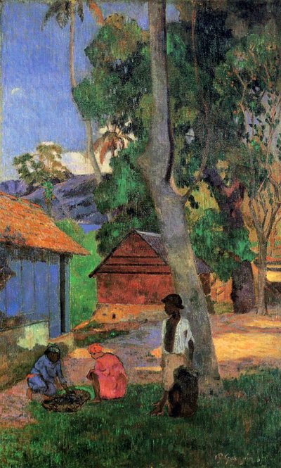 マルティニーク島の小屋、1887 作： Paul Gauguin
