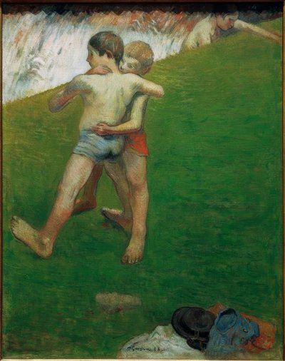 若いレスラー-ブルターニュ 作： Paul Gauguin