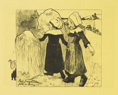 1889年ブルターニュの喜び 作： Paul Gauguin