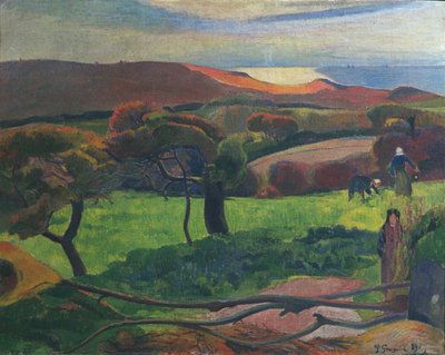 ブルターニュの風景 作： Paul Gauguin