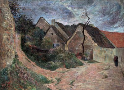 ゴーギャン、ポール・ユージン・アンリ（1848-1903）が描いた「オスニーの風景」。キャンバスに油彩、サイズ：76,5x101 作： Paul Gauguin