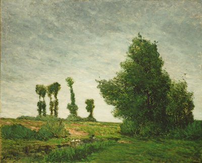 paisagem com choupos 作： Paul Gauguin
