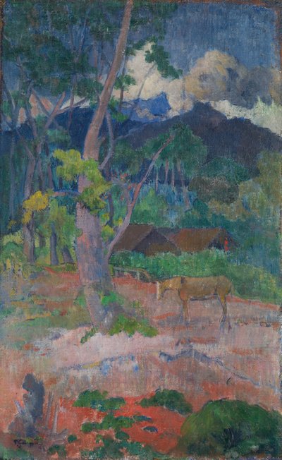 馬のある風景 作： Paul Gauguin
