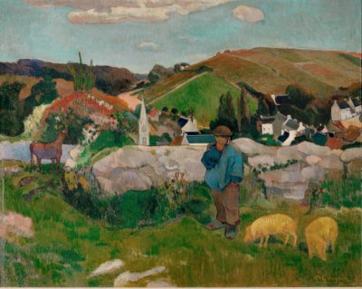 ブルターニュの風景 作： Paul Gauguin