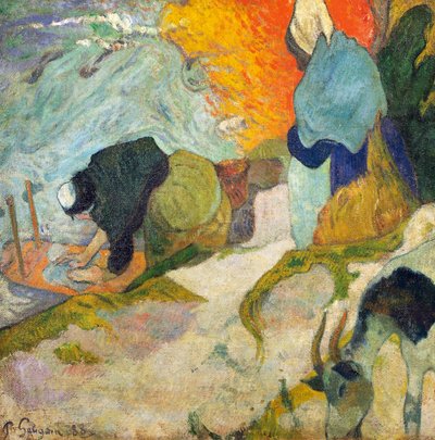 アルルの洗濯婦たち」1888年（油彩・キャンバス 作： Paul Gauguin
