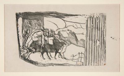 Le Calvaire Breton [ブルターニュの道端の神社] 作： Paul Gauguin