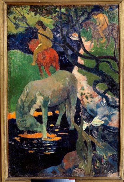 Le cheval blanc ポール・ゴーギャン（1848-1903）の絵画 1898年 日。1,4x0,91 m パリ、オルセー美術館 「白い馬」。ポール・ゴーギャン（1848-1903）の絵画 1898年1.4×0.91 m パリ、オルセー美術館 作： Paul Gauguin