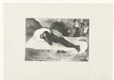 嘘つき少女と亡霊 死者の霊に見られる Manao tupapau (オブジェクトのタイトル) 作： Paul Gauguin