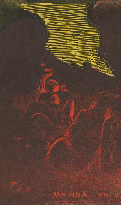 Mahna no Varua Ino The Demon Speaks [裏面]、18941895. 作： Paul Gauguin