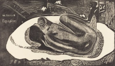 Manoa Tupapau 彼女は幽霊に悩まされている、18941895. 作： Paul Gauguin