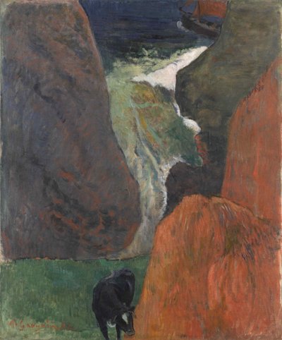 牛のいるマリン、1888年。 作： Paul Gauguin