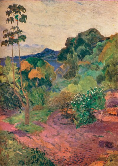 マルティニークの風景、1887 作： Paul Gauguin