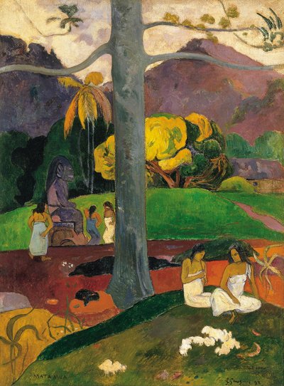 昔のマタ・ムア、1892 作： Paul Gauguin