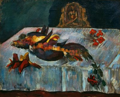 エキゾチックな鳥のいる静物 作： Paul Gauguin