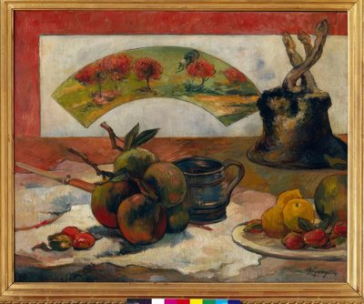 ファンのある静物 作： Paul Gauguin