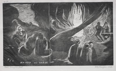ノアノア; The Devil Speaks (マーナのヴァルアイノ) 作： Paul Gauguin