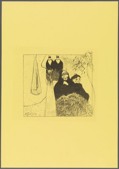 Alte Frauen von Arles, aus der "Volpini Suite: Dessins lithographiques" 作： ポール・ゴーギャン