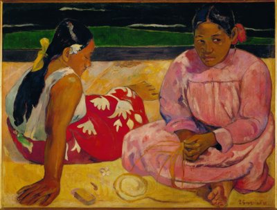 ポール・ゴーギャン-タヒチアン・オン・ザ・ビーチ」、1891年、キャンバスに油彩、69×91 cm、RF 2765 作： Paul Gauguin