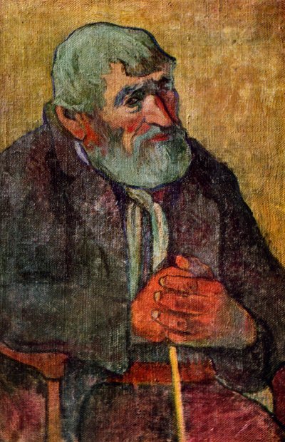 棒を持つ老人の肖像、1889-1890 1939。 作： Paul Gauguin