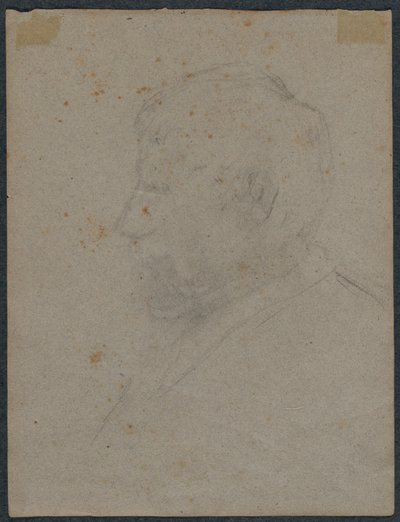 男の横顔の胸像（裏面） 作： Paul Gauguin