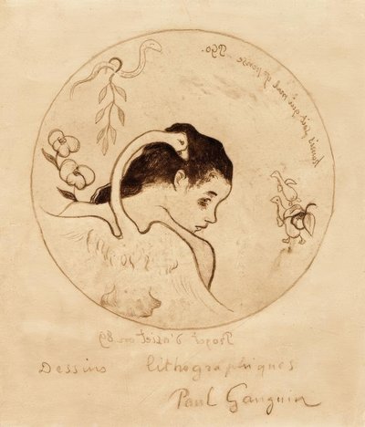 プレートのプロジェクト-レダと白鳥 作： Paul Gauguin