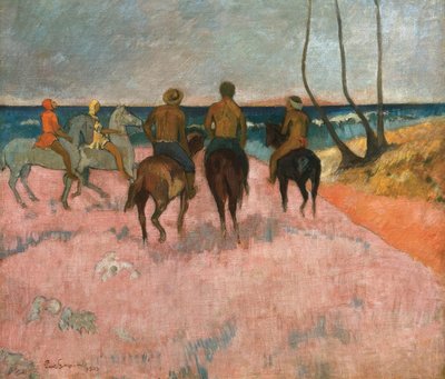 ビーチでのライダー 作： Paul Gauguin