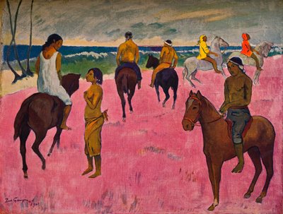 ビーチでの騎士、1902 作： Paul Gauguin