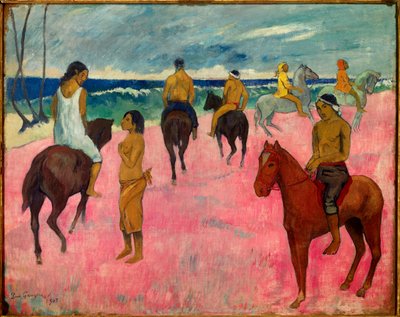 ビーチでのライダー、1902 作： Paul Gauguin