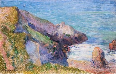 ブルターニュ海岸の岩 作： Paul Gauguin