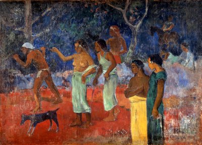 タヒチアンライフ、1896年からのシーン。 作： Paul Gauguin