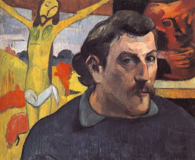 イエローキリストとの自画像 作： Paul Gauguin