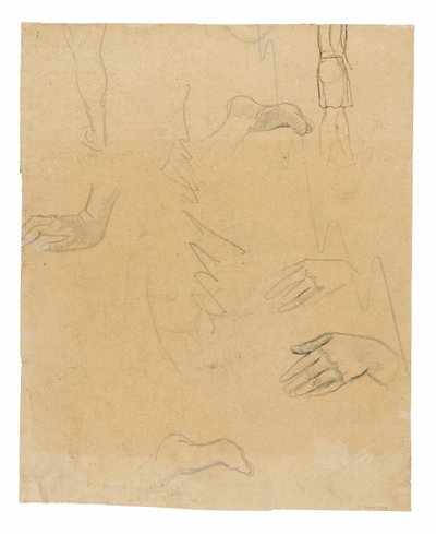 人物・手・足の素描（絵「あはおえfeii?」関連） 作： Paul Gauguin