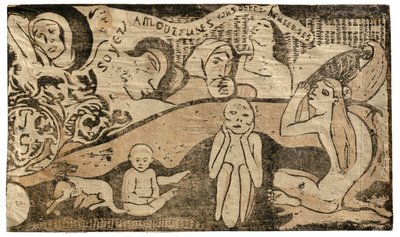 後期木版画集より「愛すれば幸せになれる」 作： Paul Gauguin