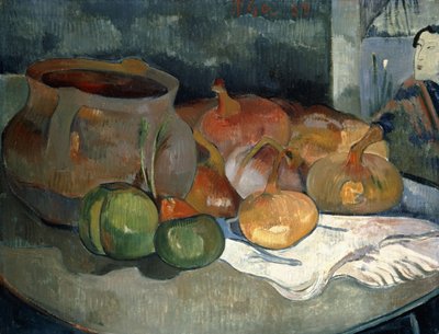 ひょうたんのある静物、1889 作： Paul Gauguin