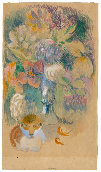 猫のある静物 作： Paul Gauguin