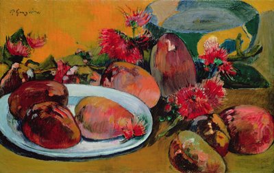 マンゴーのある静物 作： Paul Gauguin