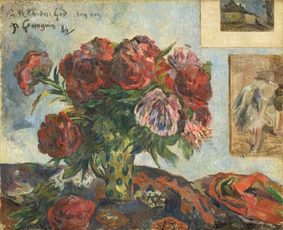 牡丹のある静物 作： Paul Gauguin