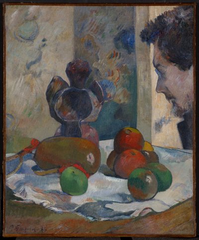 ラヴァルの横顔を描いた静物画 作： Paul Gauguin