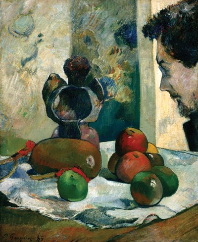 ラヴァルの横顔のある静物 作： Paul Gauguin