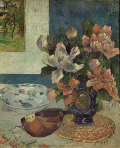 マンドリンのある静物 作： Paul Gauguin
