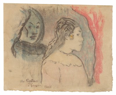 タヒチアンヘッドの研究 作： Paul Gauguin