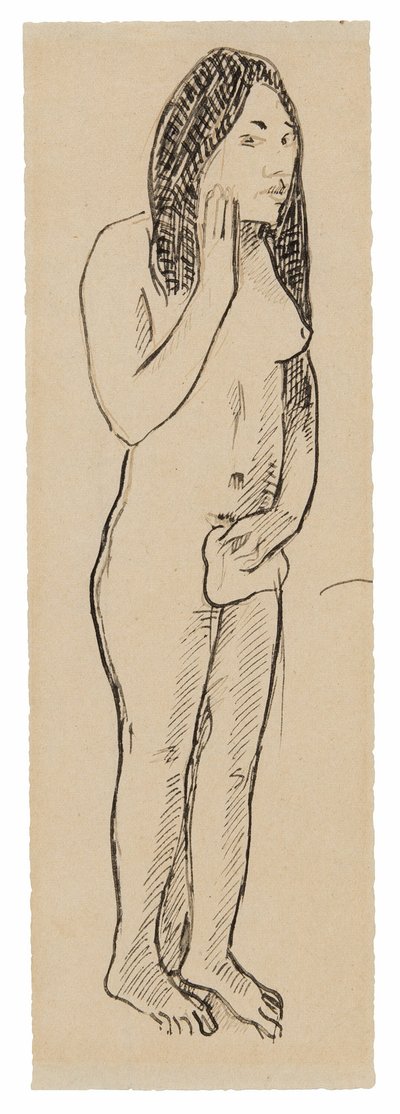 タヒチのイブ (絵画 Parau ne te varuaino に関連) (直訳); 碑文の断片 (Caiier pour Aline に関連) (裏面) 作： Paul Gauguin