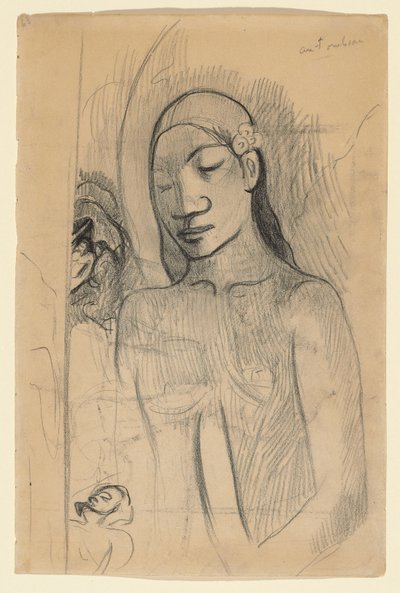 タヒチ図、1895-96年 作： Paul Gauguin