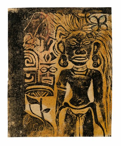 タヒチのアイドル、女神ヒナ 作： Paul Gauguin