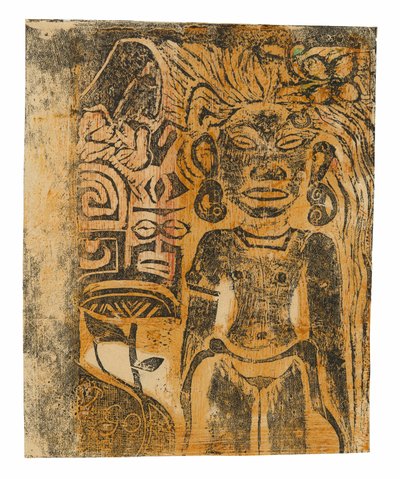 タヒチのアイドル、女神ヒナ 作： Paul Gauguin