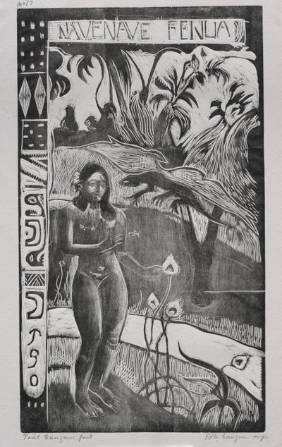 タヒチアンシリーズ：喜びの土地。 作： Paul Gauguin