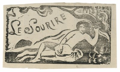 タヒチの女、『Le sourire』のヘッドピース 作： Paul Gauguin
