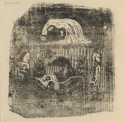Te Atua The Gods Small Plate [裏面]、1895 年以降。 作： Paul Gauguin