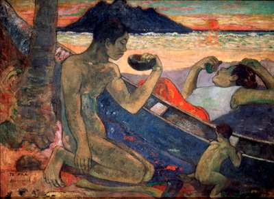 カヌー船、1896 作： Paul Gauguin