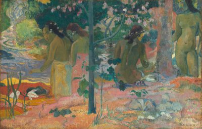入浴者、1897年。 作： Paul Gauguin